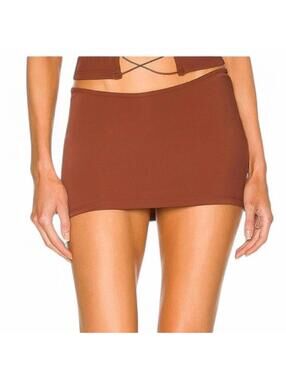 Miaou elektra Brown micro mini skirt. Size S.